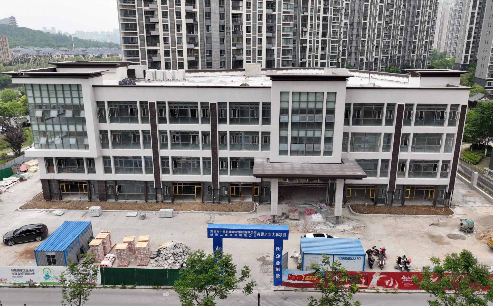 预计5月底可完工 蚌埠市老年大学新校区项目工程已到收尾阶段