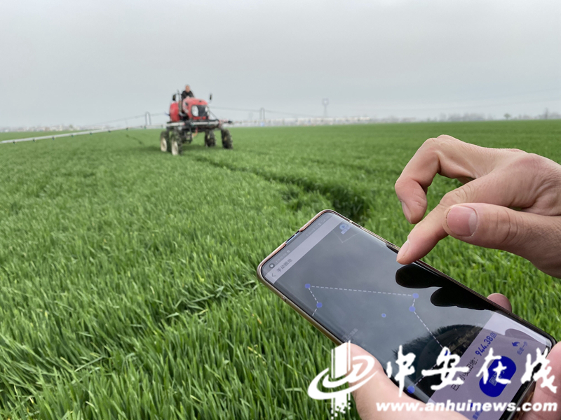 郁凯用手机圈出自家的地，卫星图像就可以识别地块的农作物面积、作物类型.jpg